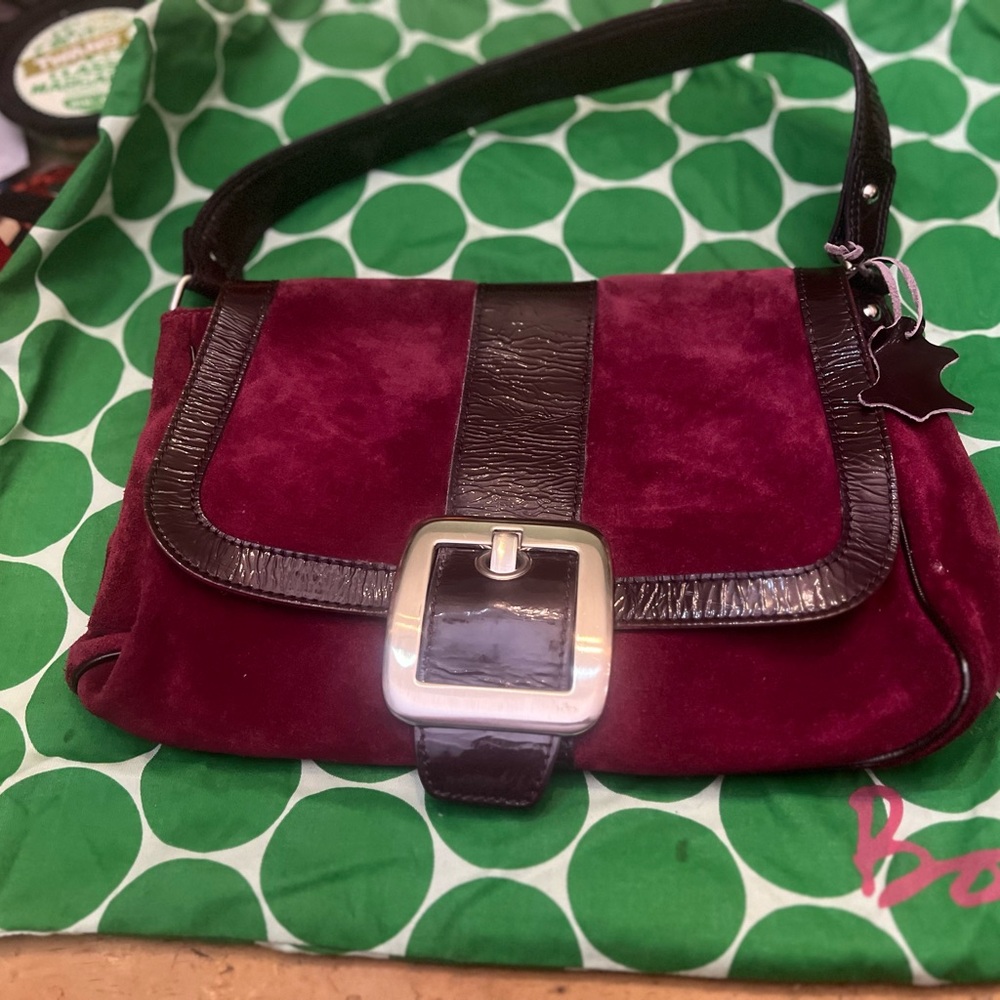 Boden Wine and Ebony Shoulder Bag